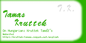 tamas kruttek business card